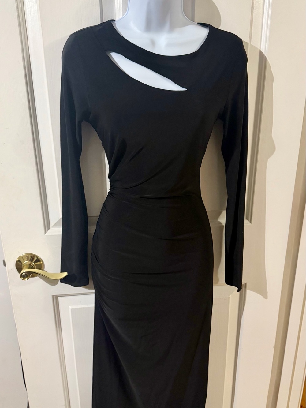 VENUS Black Long Sleeve Cutout Maxi Dress Sz S